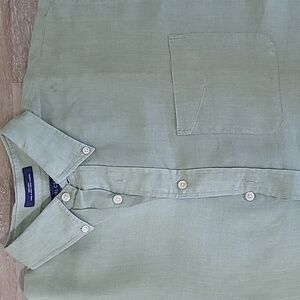 Daniel Cremieux 100% Linen Button- Down Shirt Man Size L